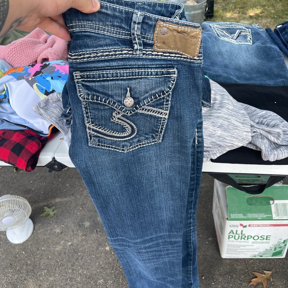 Silver jeans